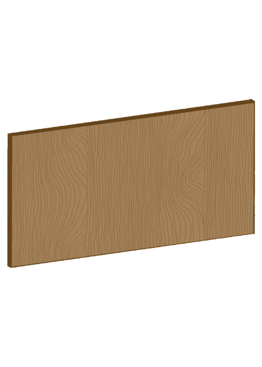 Drawer front 40x20 - Flat Oak Brown