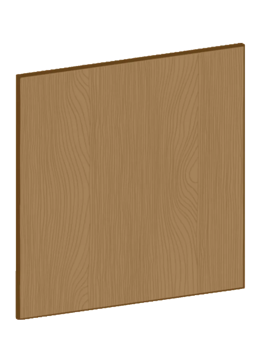 Drawer front 40x40 - Flat Oak Brown