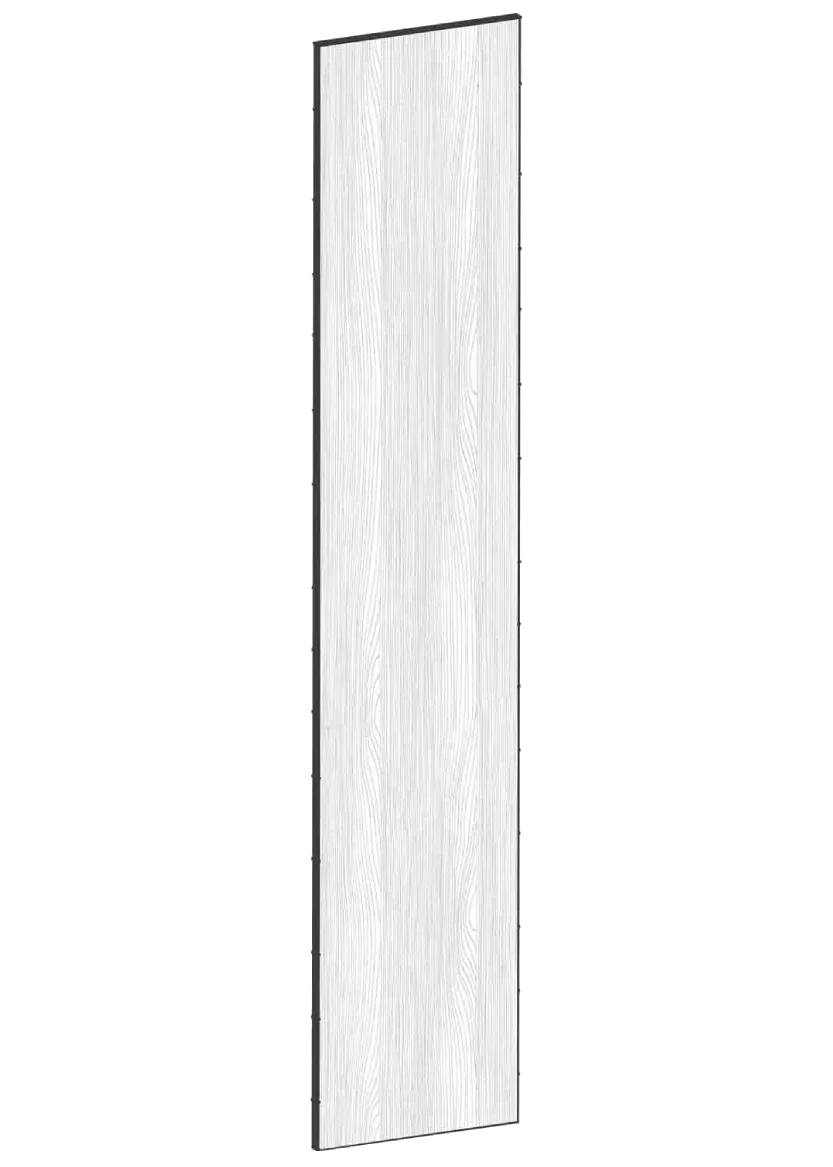 Täcksida för högskåp 39,8 x 200 cm – Flat Oak