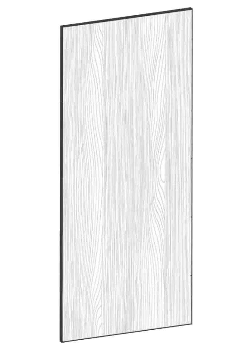 Täcksida för högskåp 62,2 x 140 cm – Flat Oak