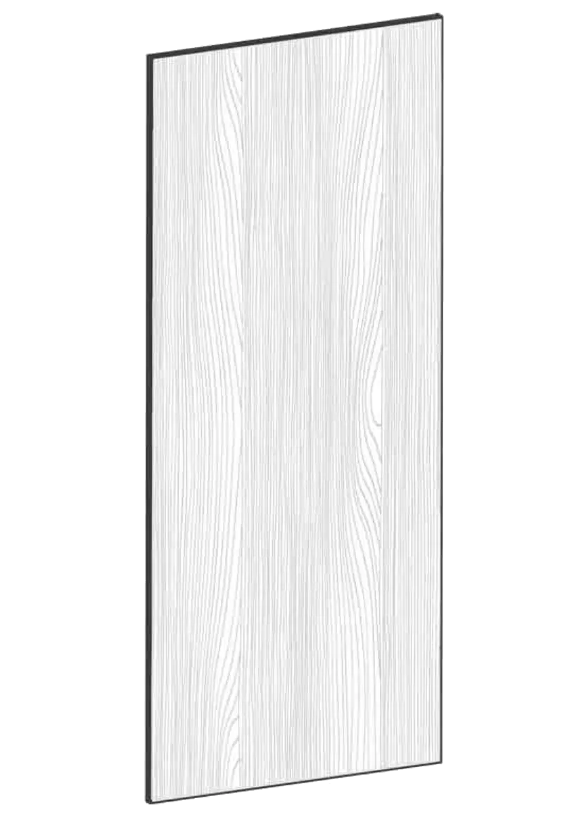 Täcksida för högskåp 62,2 x 148 cm – Flat Oak