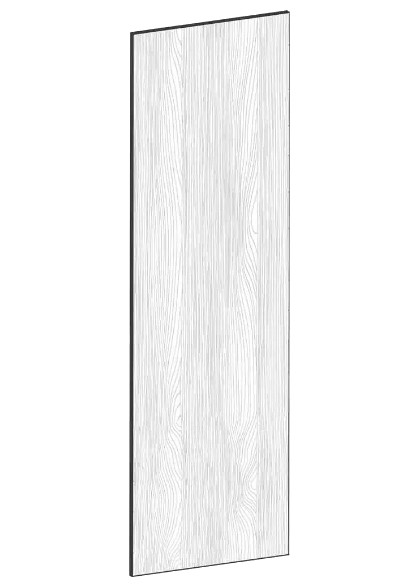 Täcksida för högskåp 62,2 x 200 cm – Flat Oak