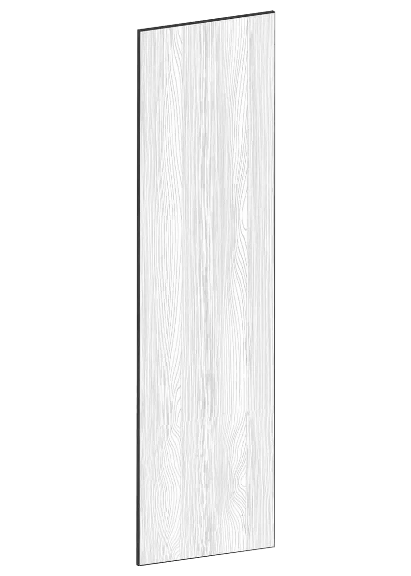 Täcksida för högskåp 62,2 x 228 cm – Flat Oak