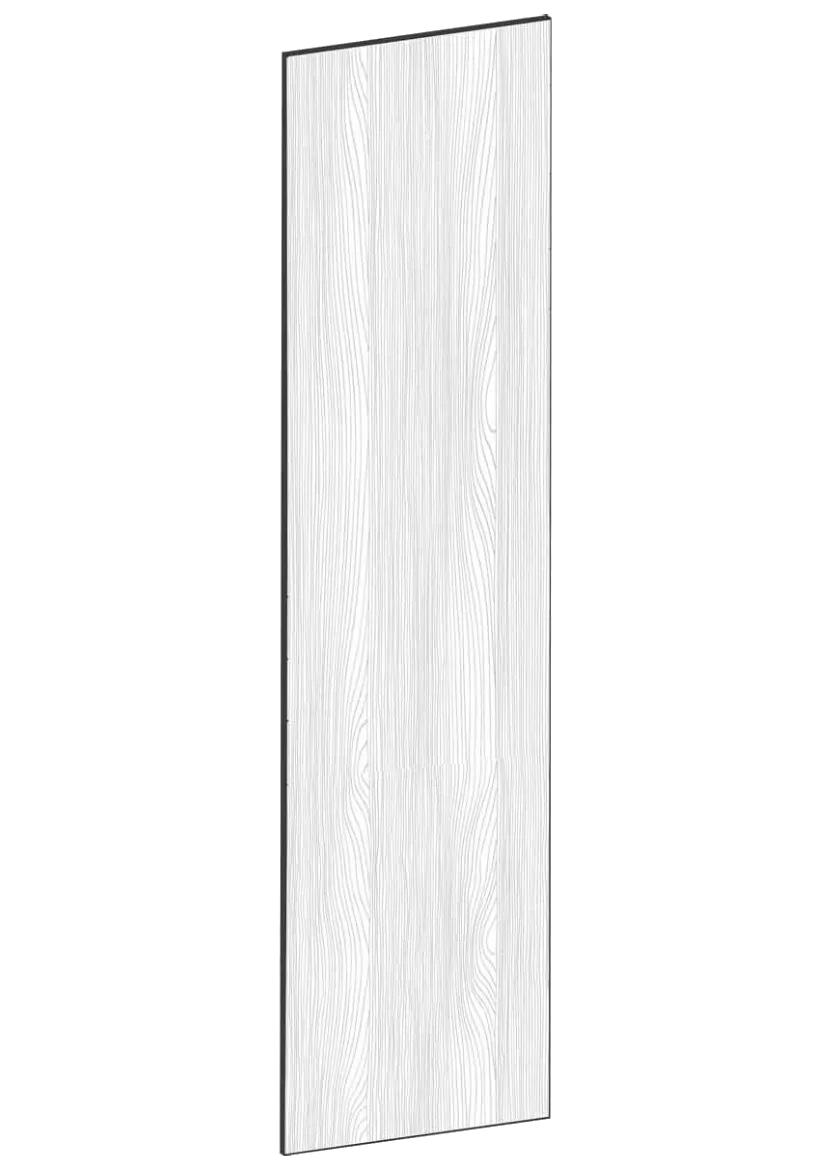 Täcksida för högskåp 62,2 x 240 cm – Flat Oak