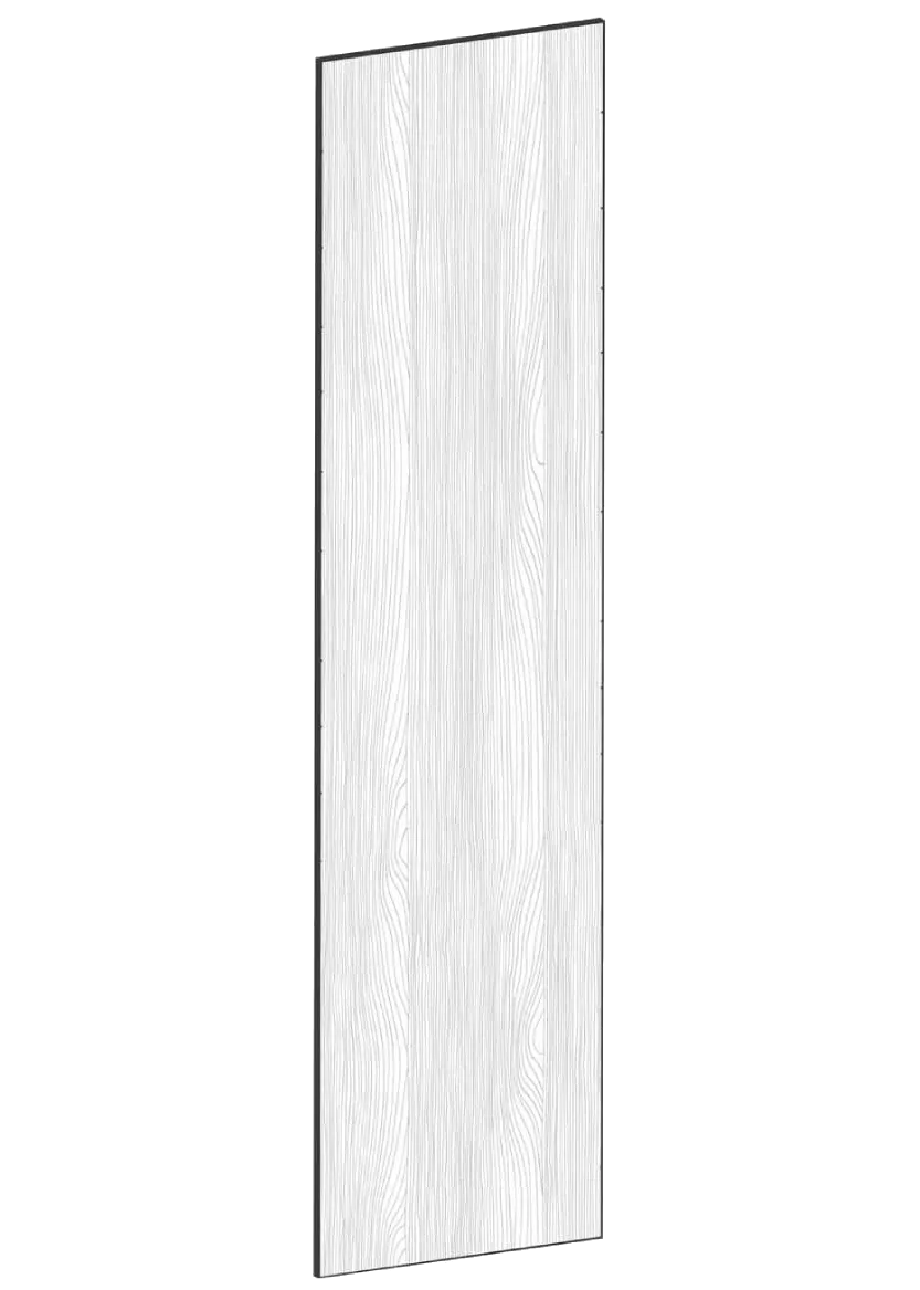 Täcksida för högskåp 62,2 x 248 cm – Flat Oak
