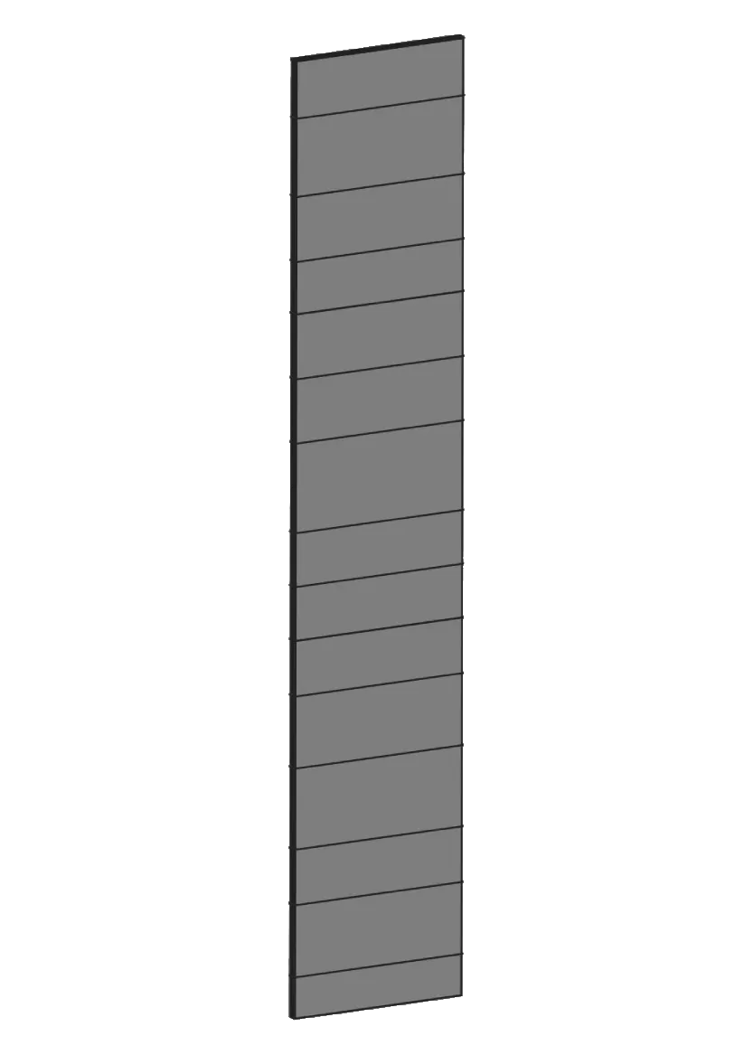 Täcksida för högskåp 39,8 x 208 cm – Raw Oak Dark