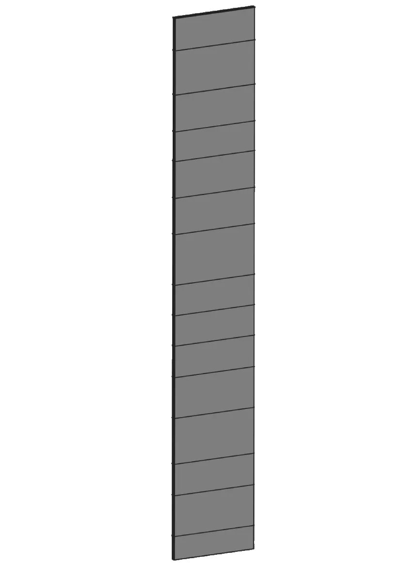 Täcksida för högskåp 39,8 x 248 cm – Raw Oak Dark