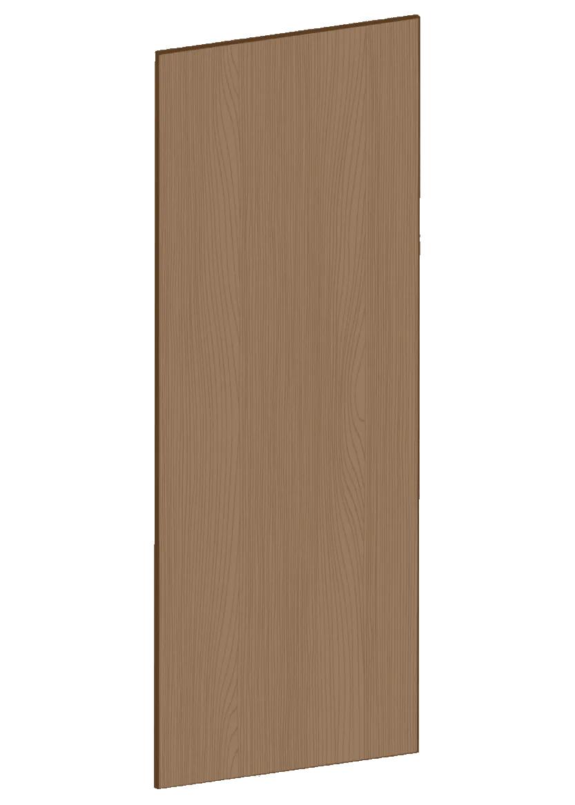 Täcksida för väggskåp 39,8 x 140 cm – Flat Oak Brown