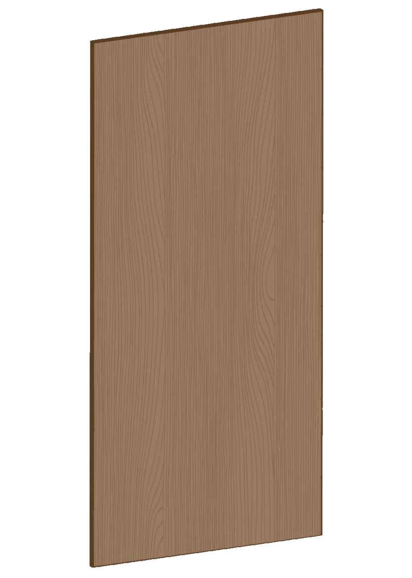 Täcksida för väggskåp 39,8 x 120 cm – Flat Oak Brown