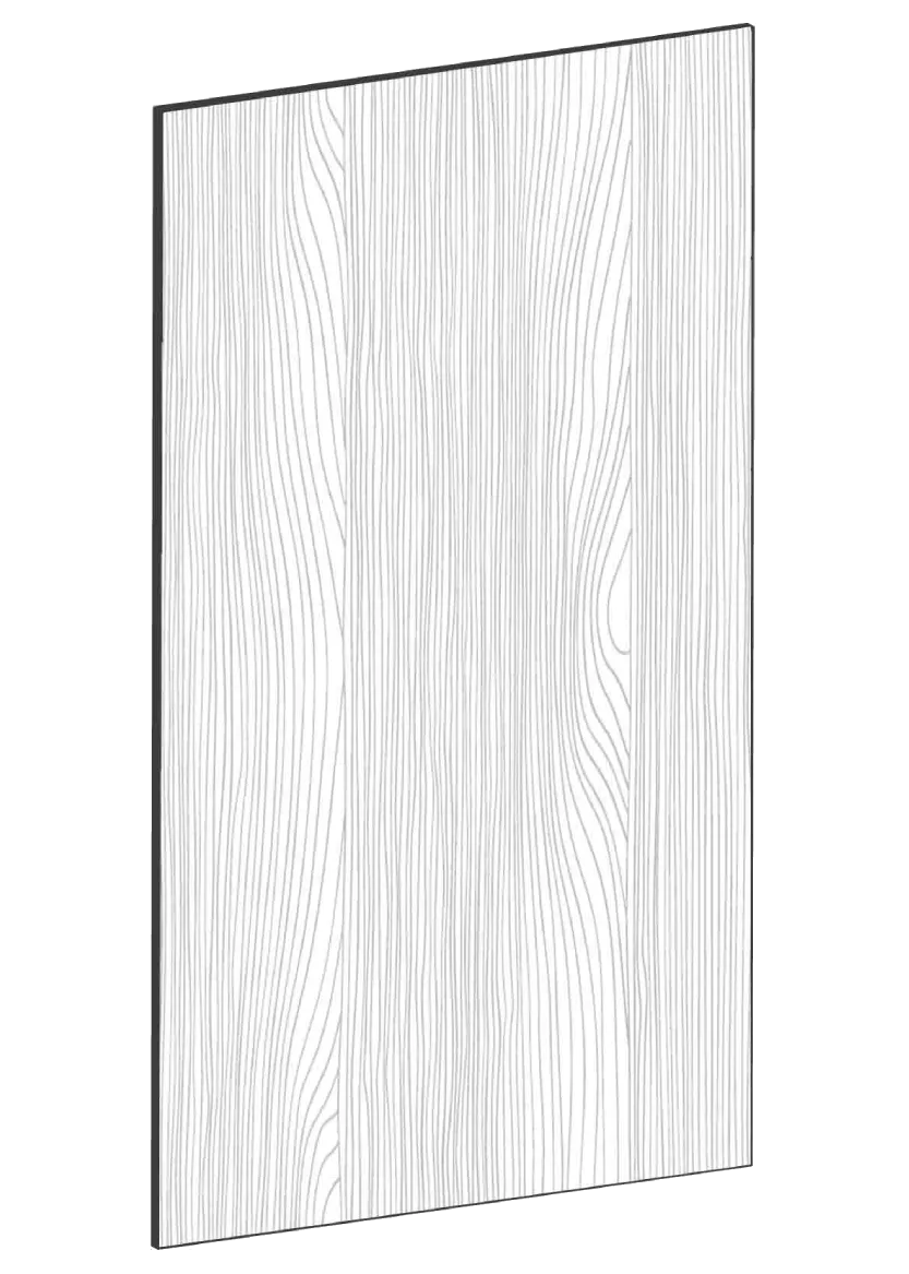 Lucka för bänkskåp, diskmaskin 45x80 - Flat Oak