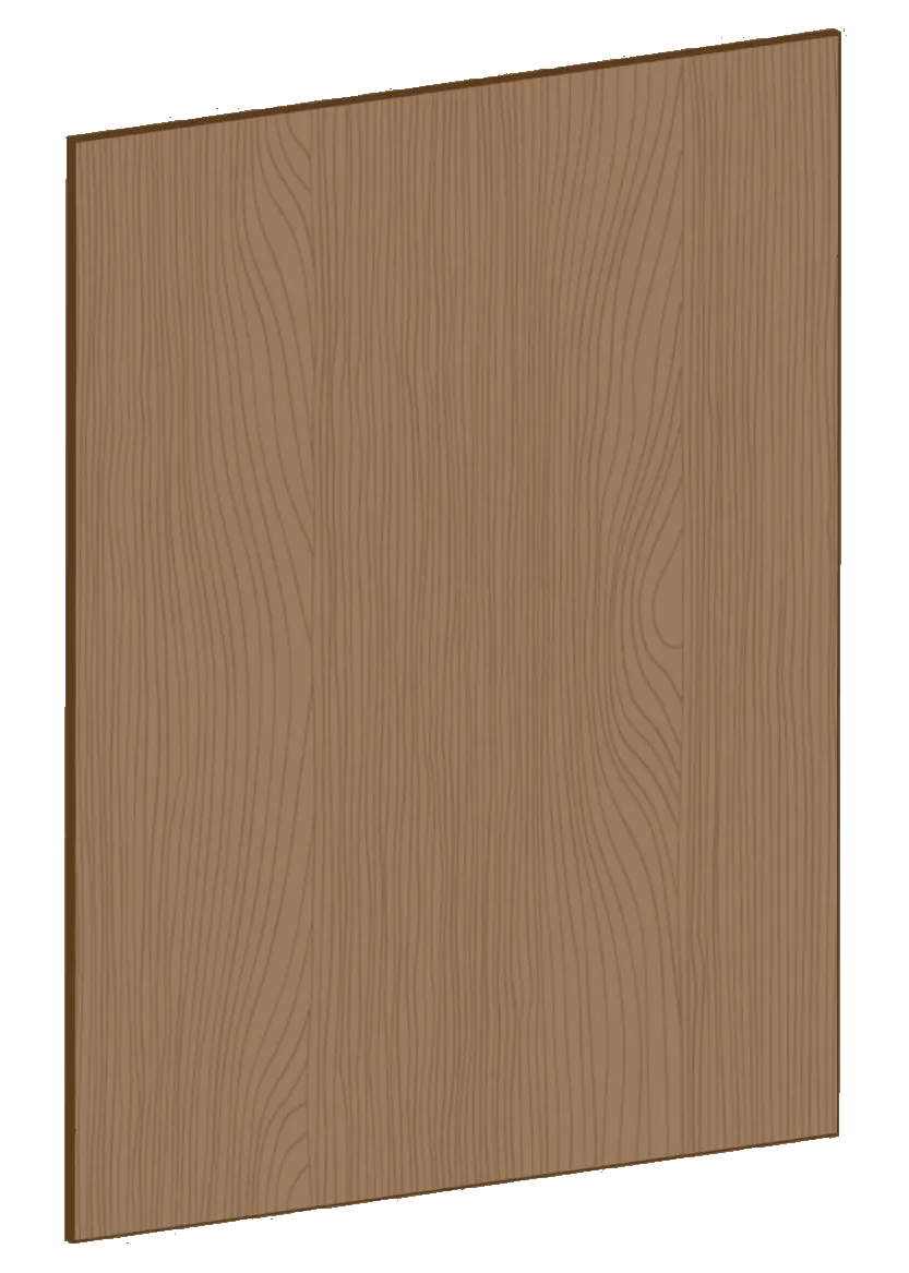 Lucka för bänkskåp, diskmaskin, 60x80 - Flat Oak Brown
