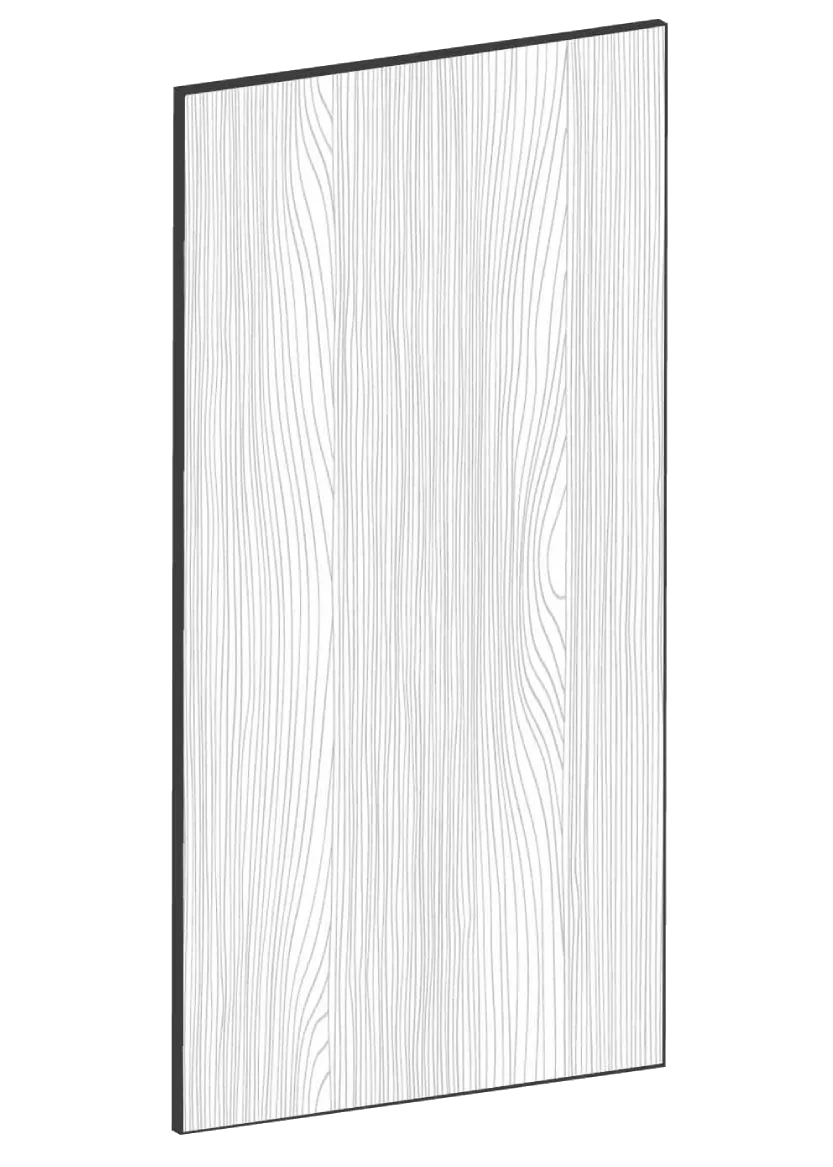 Lucka för bänkskåp 30x60 - Flat Oak