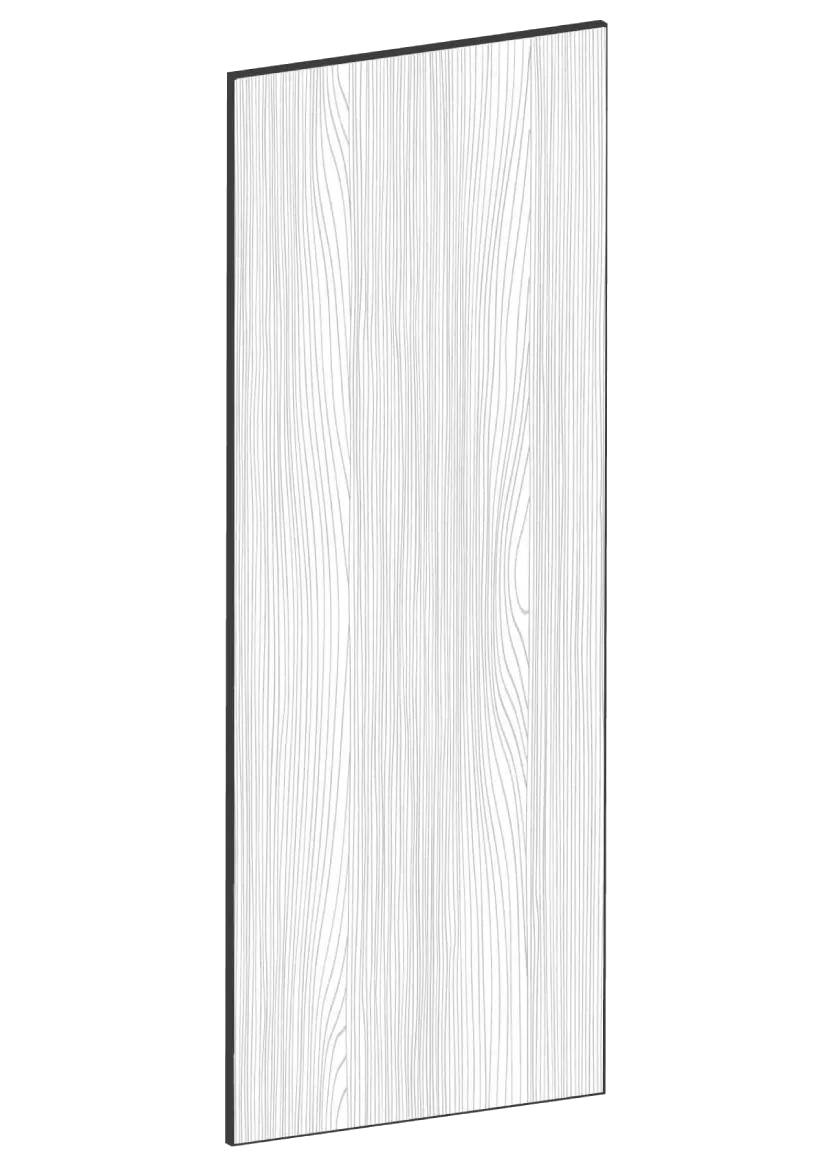 Lucka för bänkskåp 30x80 - Flat Oak