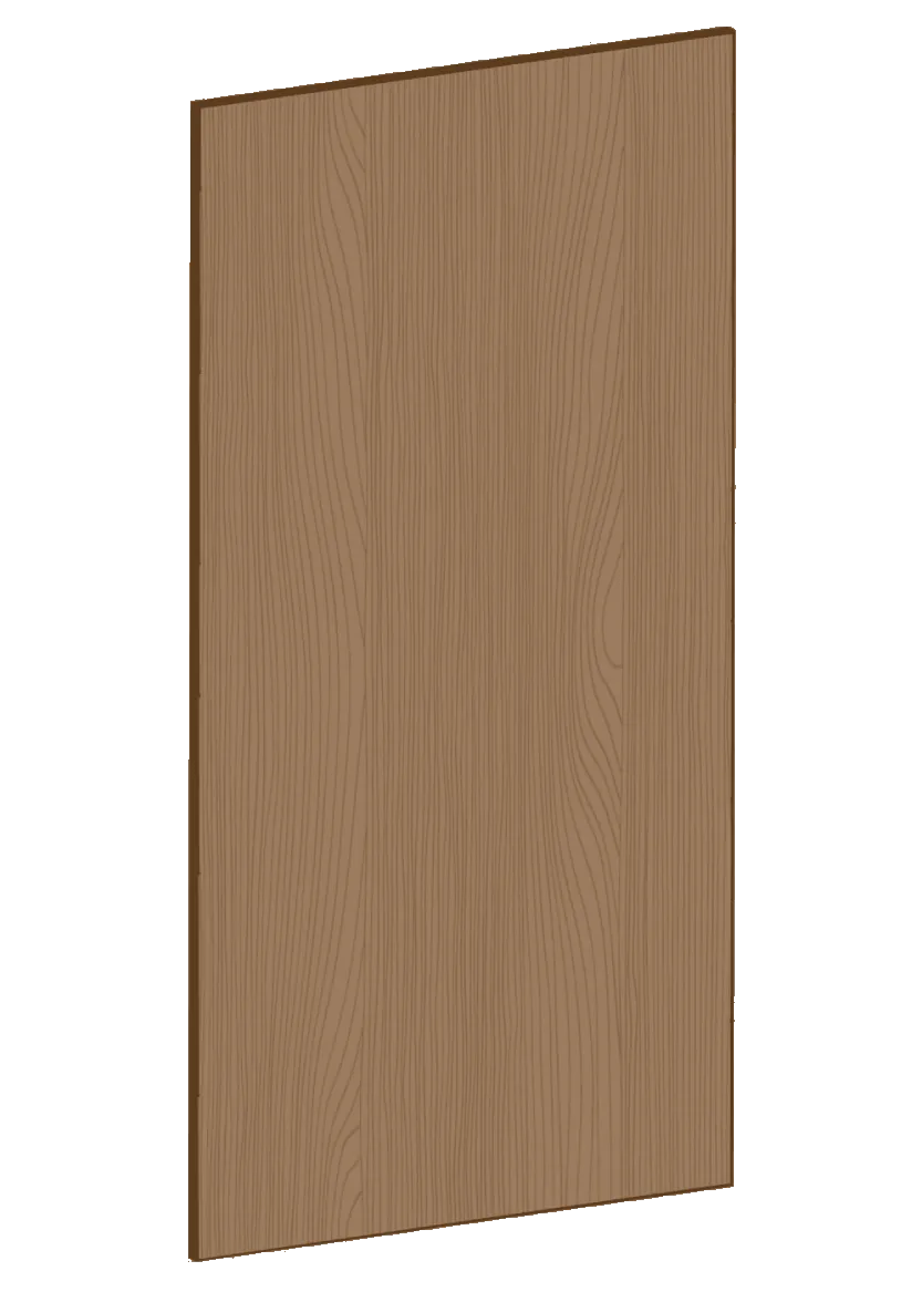 Lucka för bänkskåp 40x80 - Flat Oak Brown