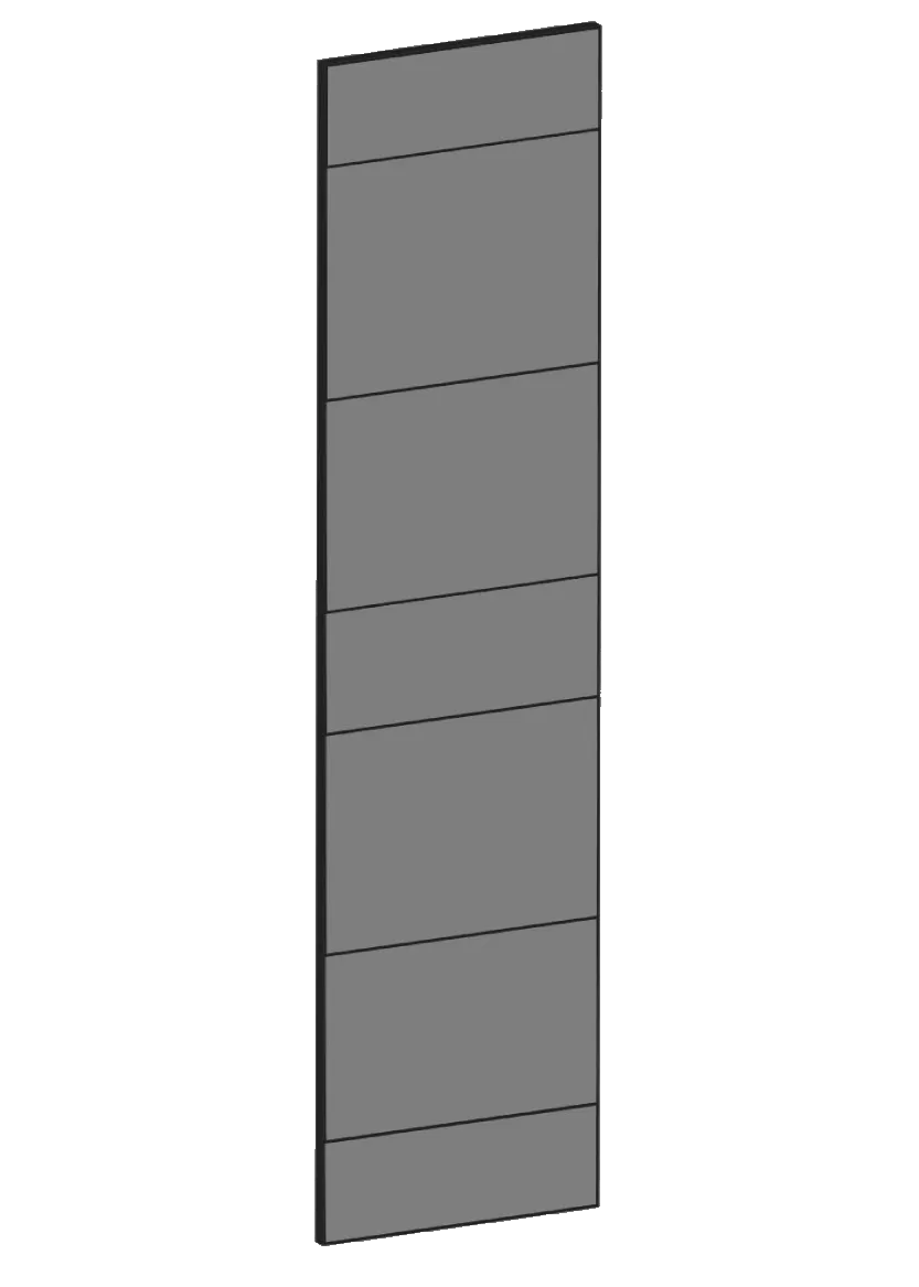 Lucka för bänkskåp 20x80 - Raw Oak Dark