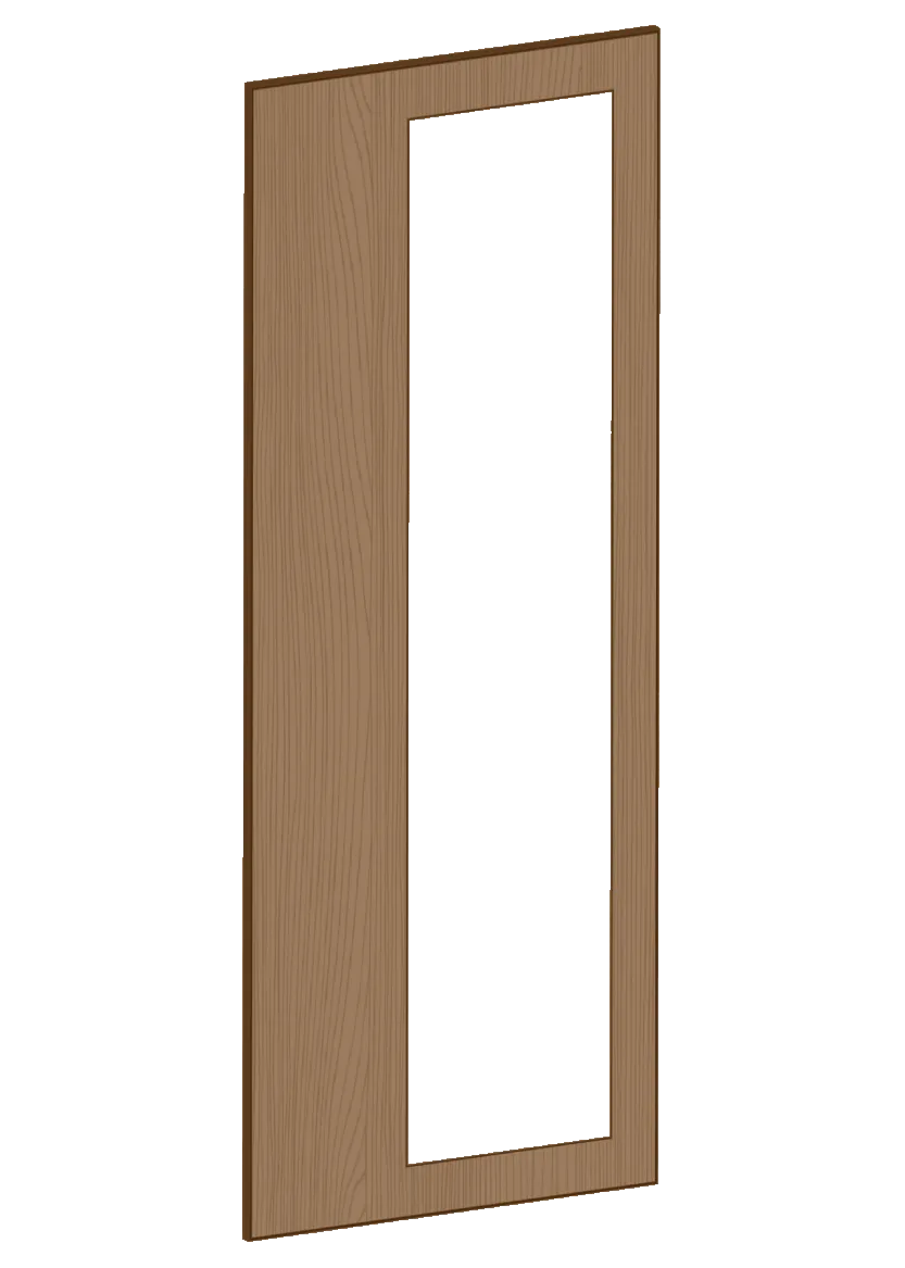 Vitrinlucka för väggskåp, 40x100 - Flat Oak Brown