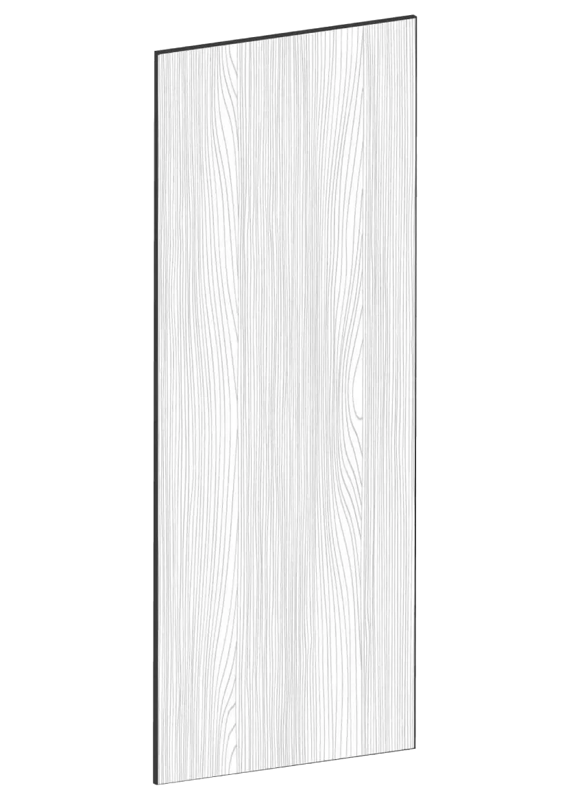 Lucka för högskåp 40x140 - Flat Oak