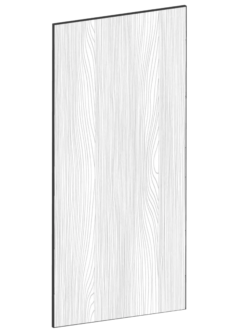 Lucka för högskåp 40x80 - Flat Oak