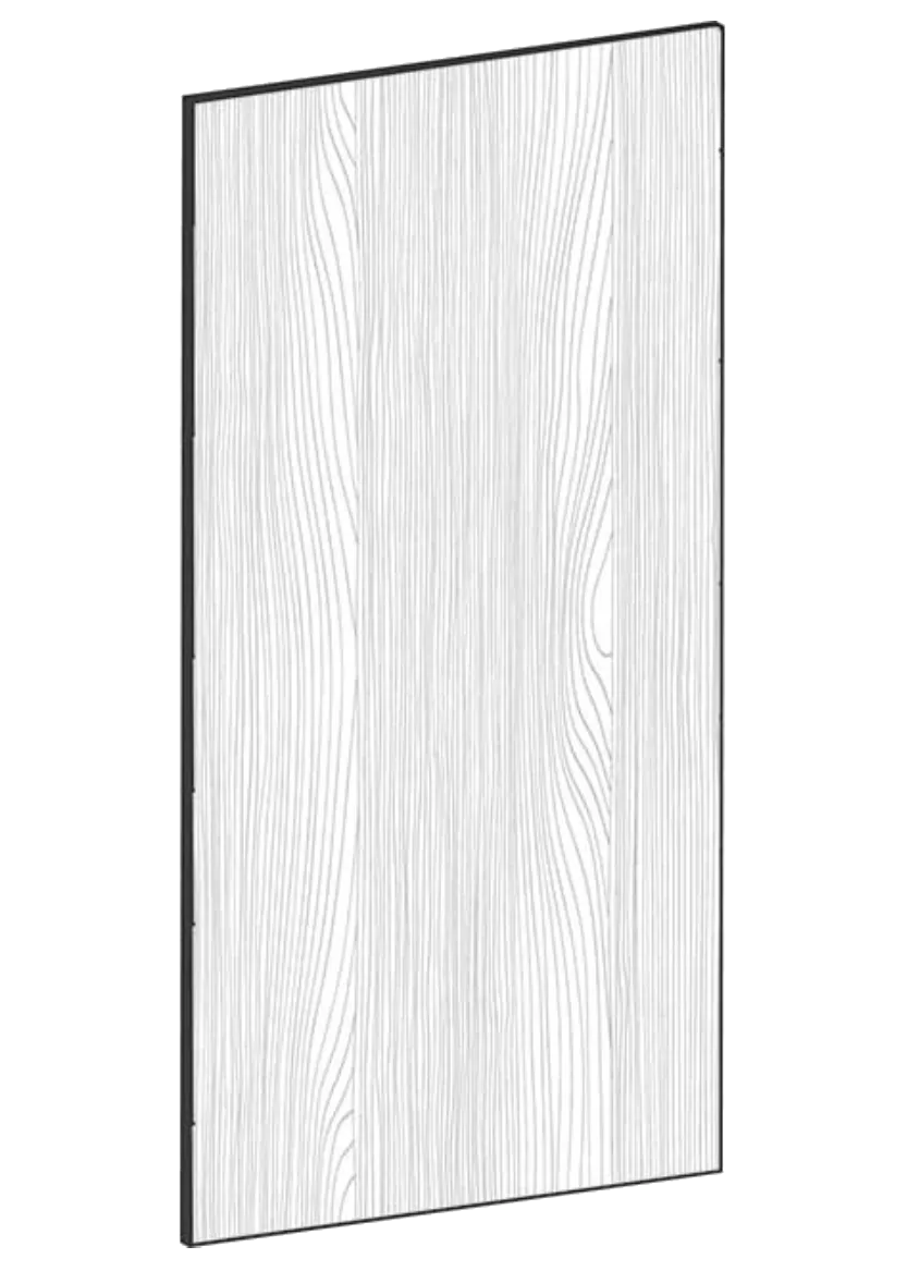 Lucka för högskåp 60x120 - Flat Oak