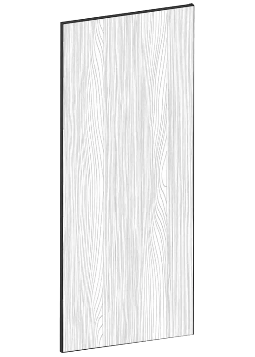 Lucka för högskåp 60x140 - Flat Oak
