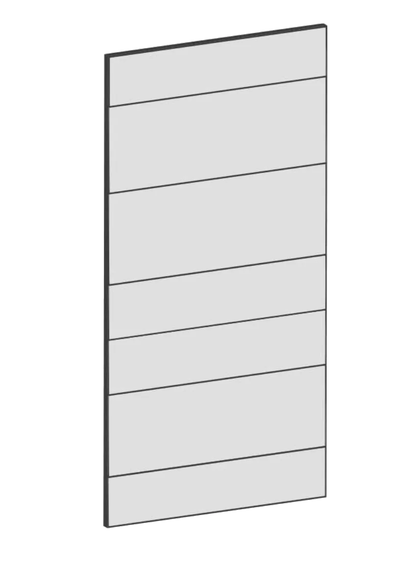 Lucka för högskåp 60x120 - Raw Oak White