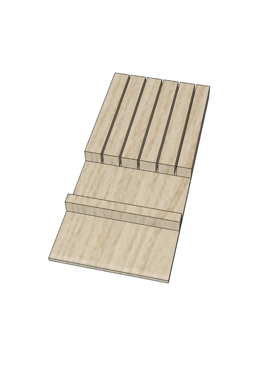 Knivblock till bestickindelning