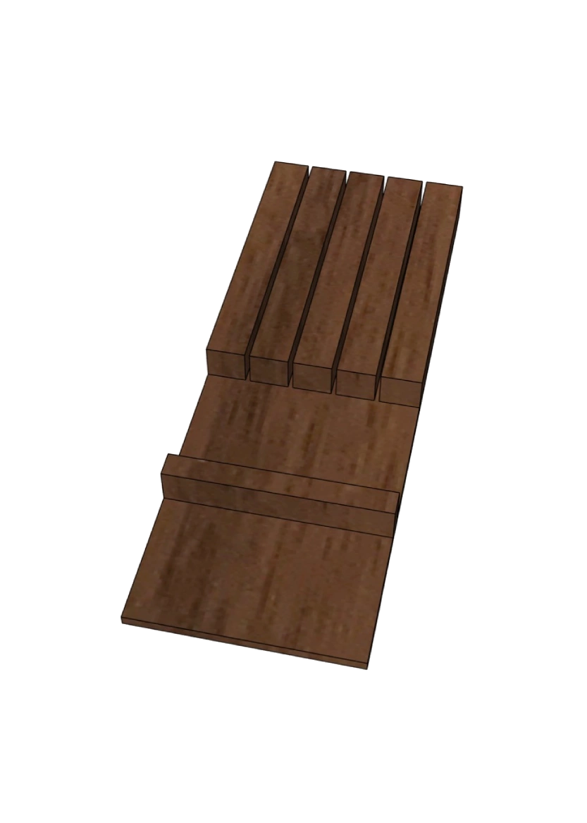 Knivblock till bestickindelning