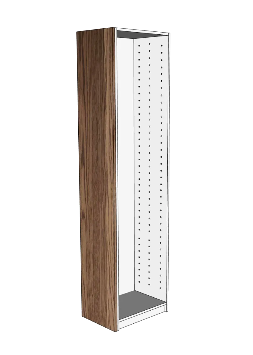 Wardrobe cover 37x201 - Flat Oak Brown