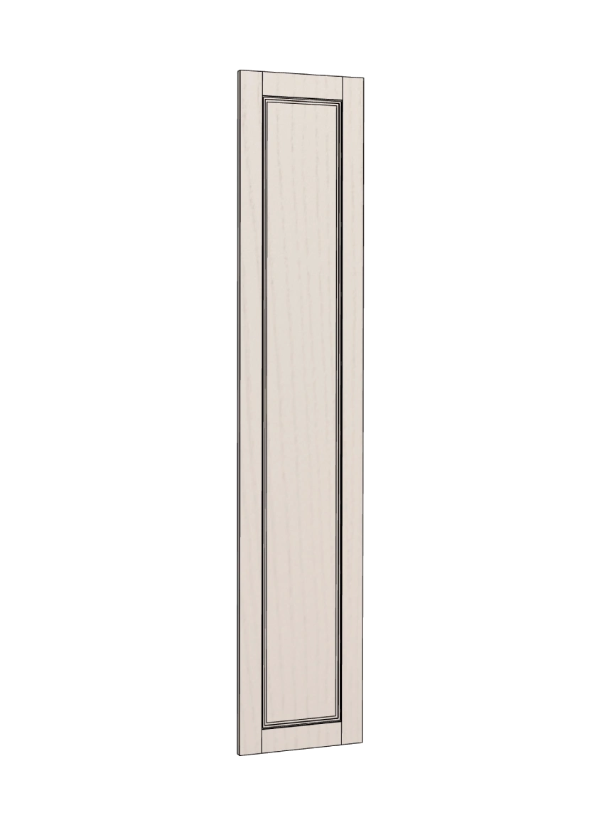 Frame door in ash with decor list, for tall cabinet - 40x200 cm