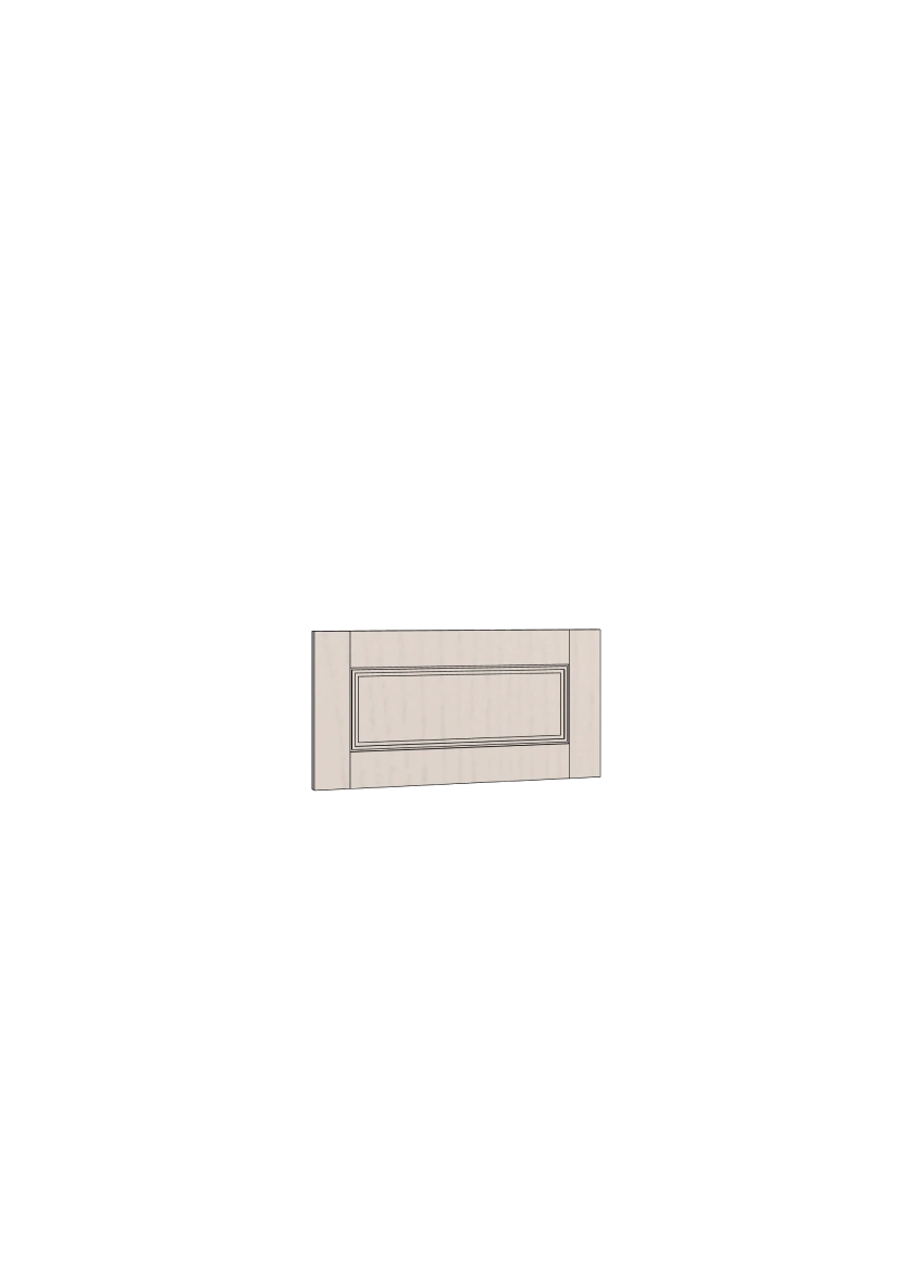 Ramlucka i ask för lådfront med dekorlist, bänkskåp - 60x30 cm