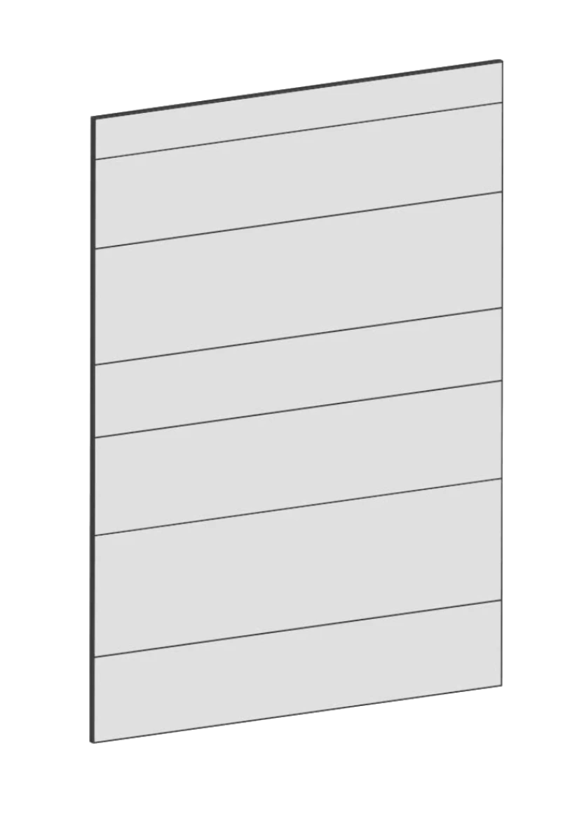 Garderobsdörrar 75x230 (2x37cm) - Raw Oak White