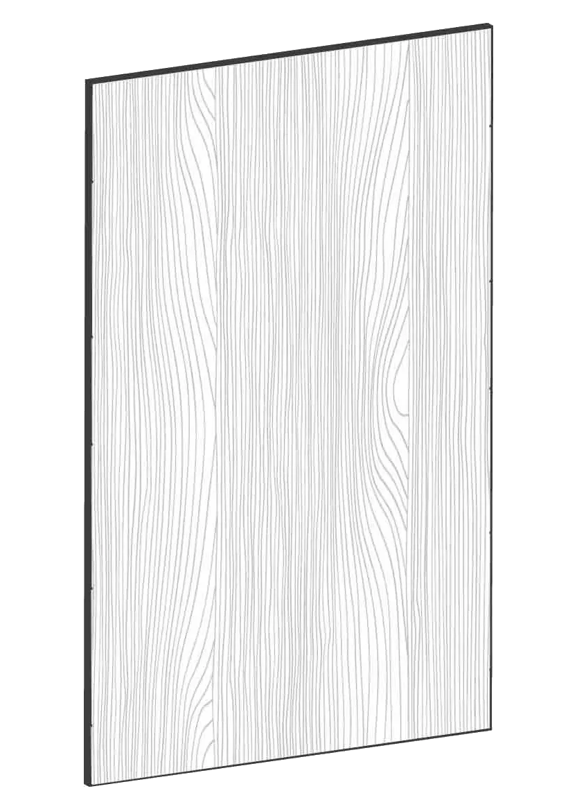 Lucka för väggskåp 40x65 - Flat Oak