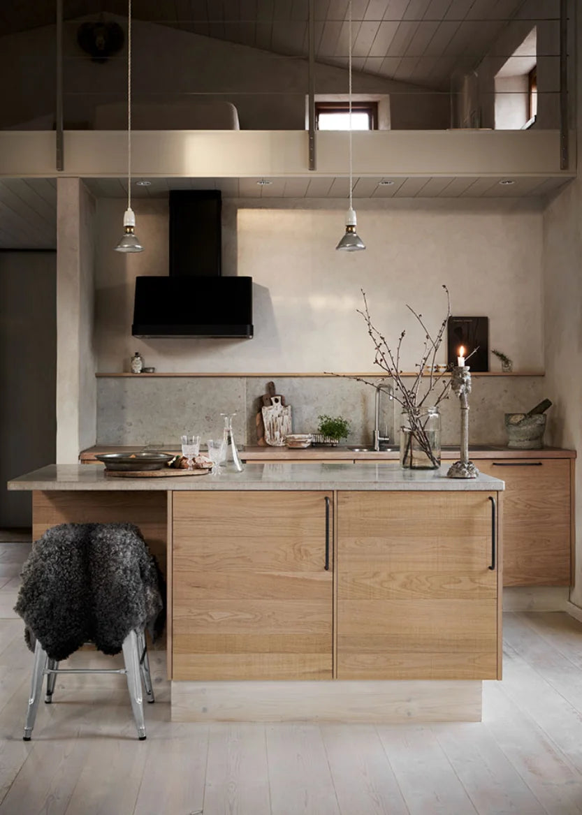 Lucka för bänkskåp 60x80 - Raw Oak White