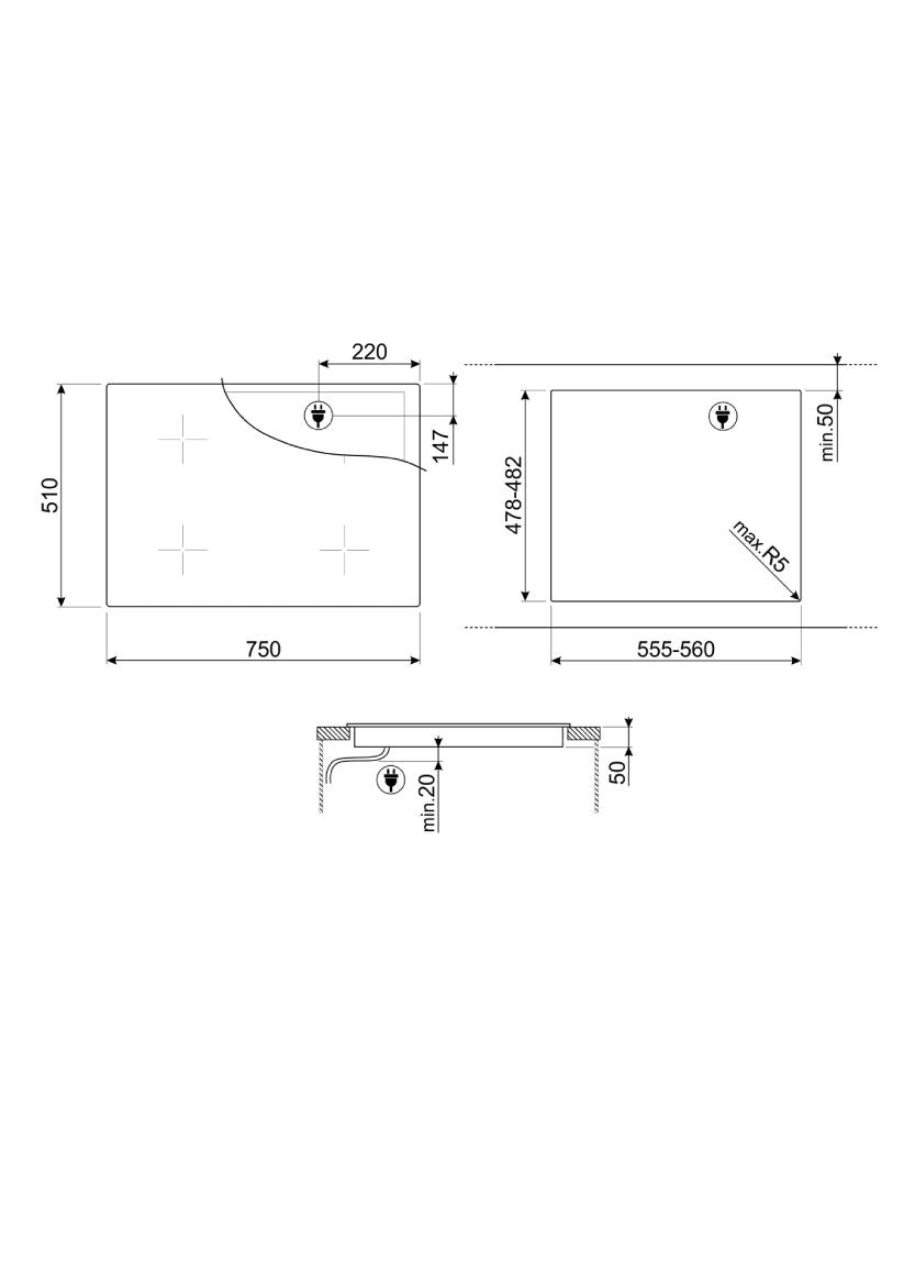 Induction hob