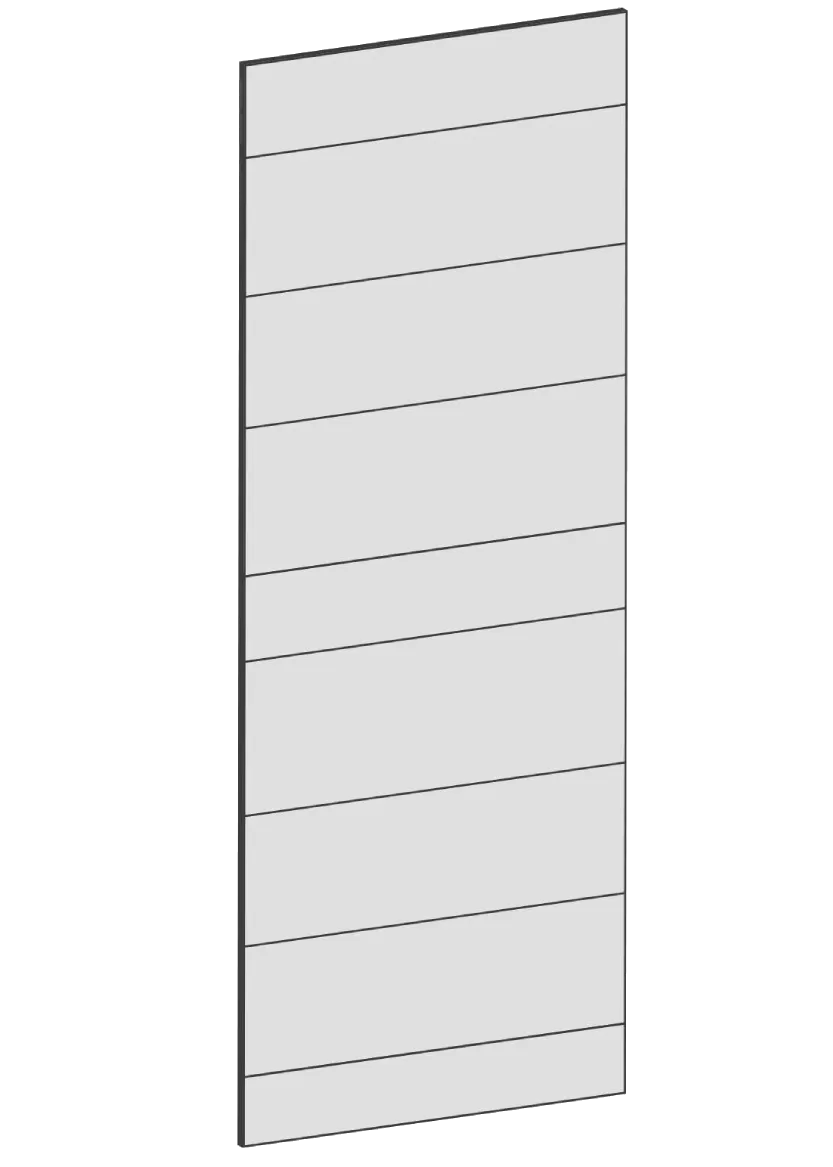 Cover for wall cabinet 39.8 x 140 cm – Raw Oak white