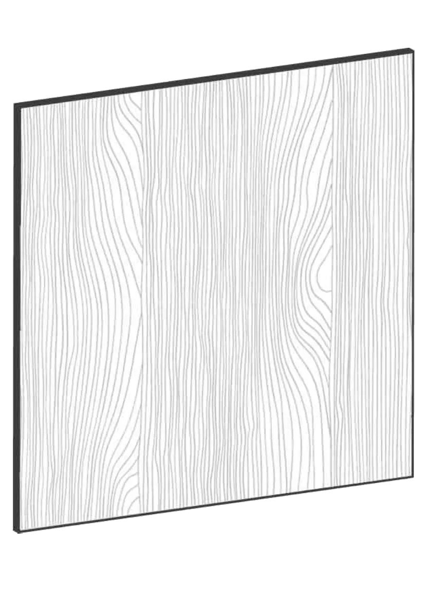 Lucka för toppskåp 40x40 - Flat Oak