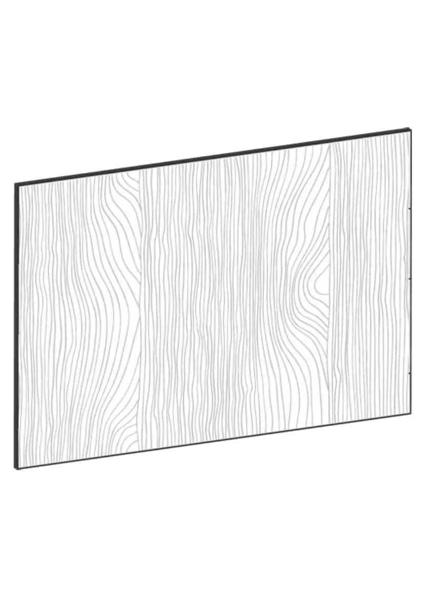 Lucka för toppskåp 60x40 - Flat Oak