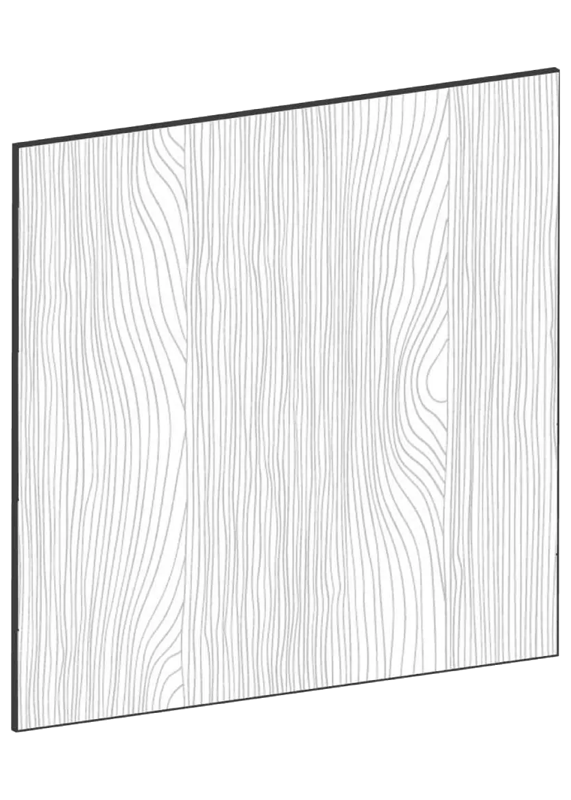 Lucka för toppskåp 60x60 - Flat Oak