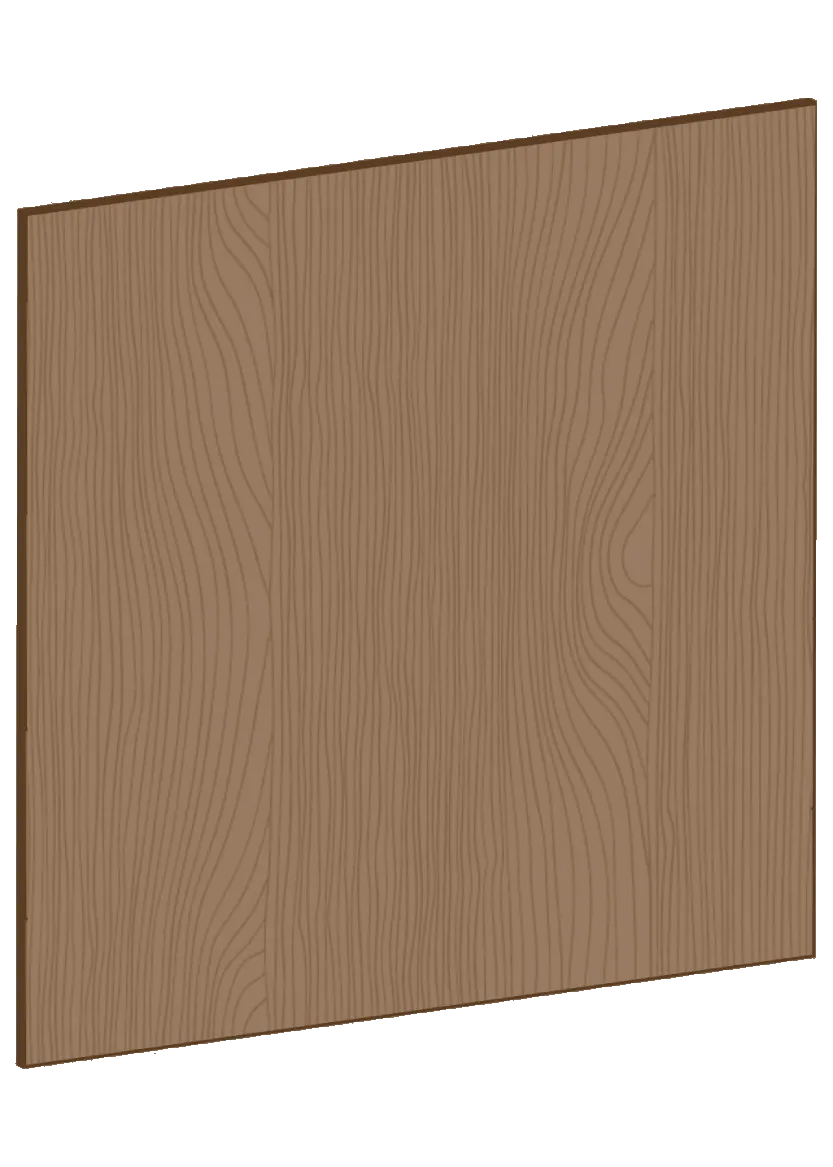 Lucka för toppskåp 60x60 - Flat Oak Brown