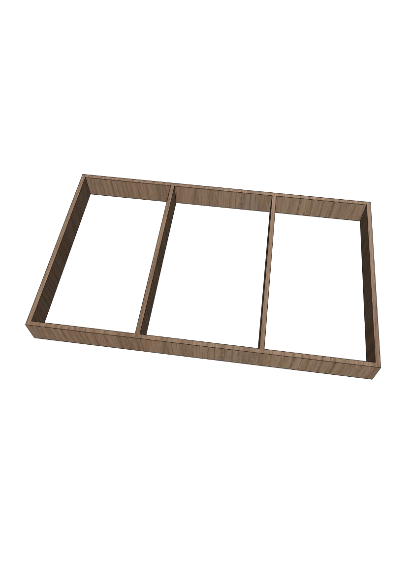 Kryddvagga till 3-delad inredning - grund låda