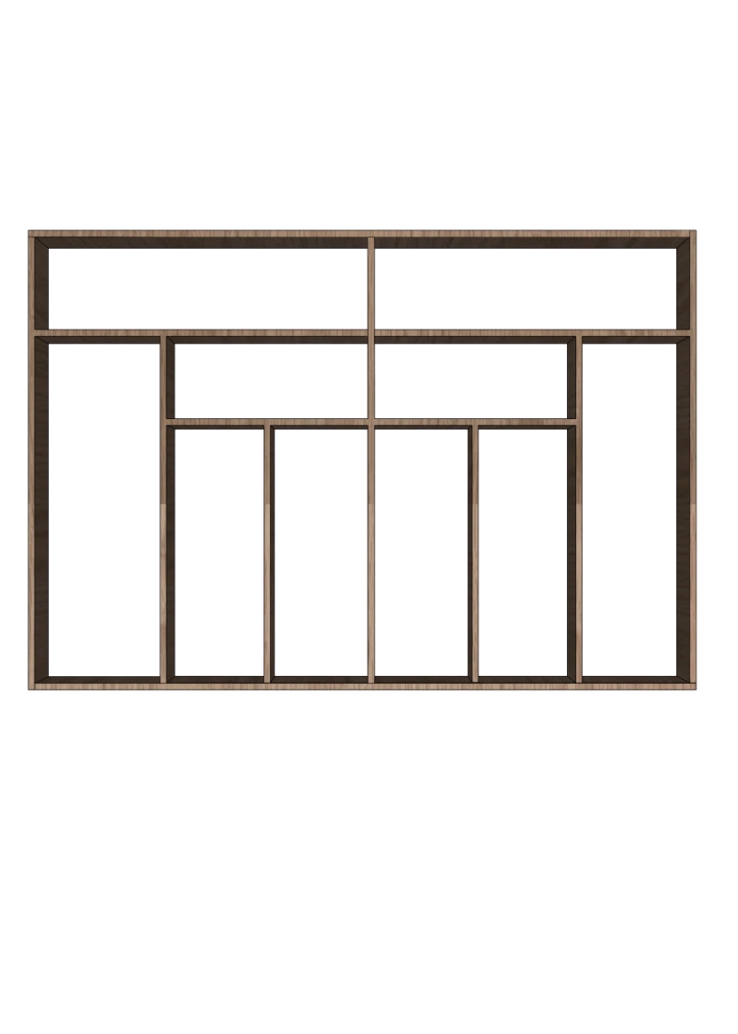 Bestikkinndeling til trekasse 80 cm