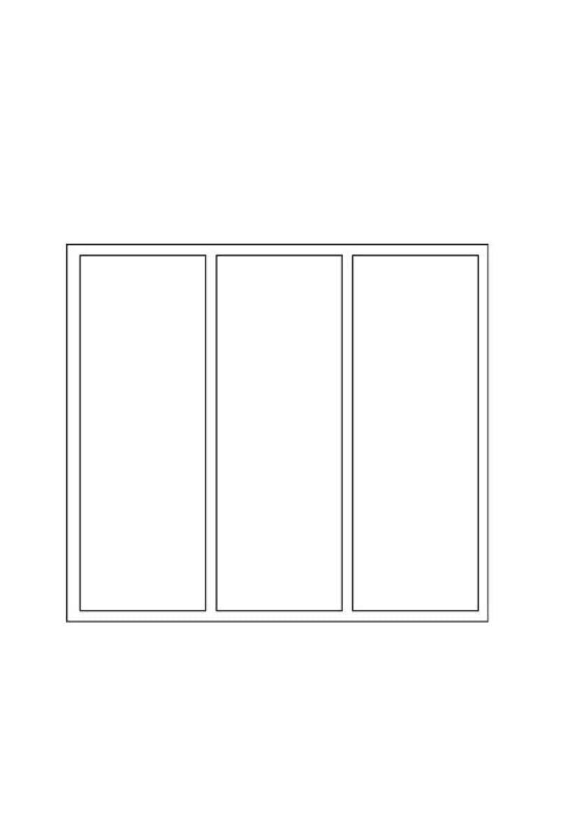 3-delad lådinredning i ask - höjd 4,5 cm