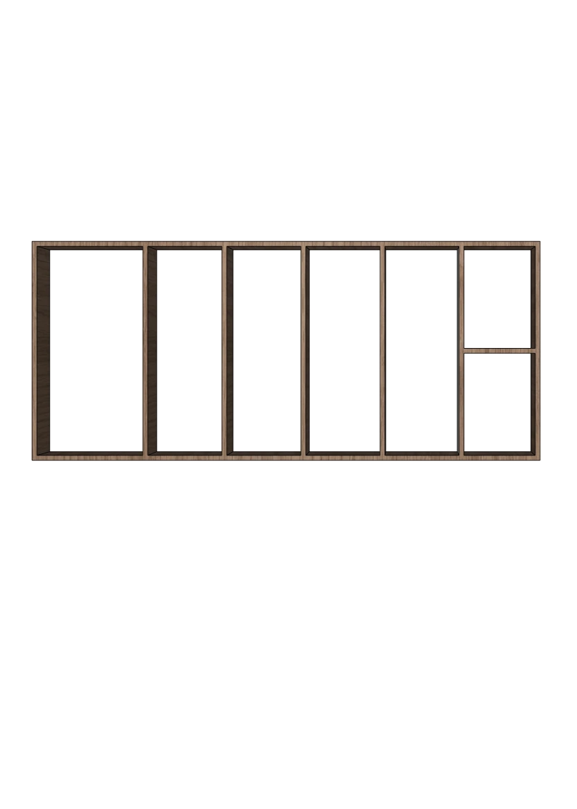 Bestickindelning till trälåda 80 cm