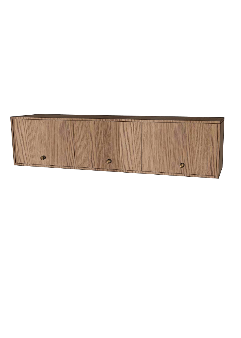Tv-bänk 180x40 - Flat Oak Brown - med lådor eller luckor som öppnas uppåt