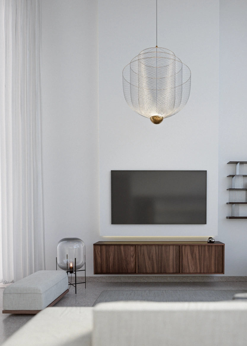 Tv-bänk 124x44 - Flat Walnut - med dörrar