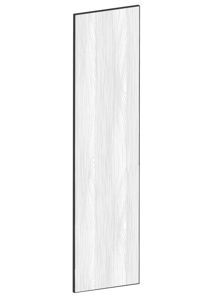 Lucka för väggskåp 20x80 - Flat Oak