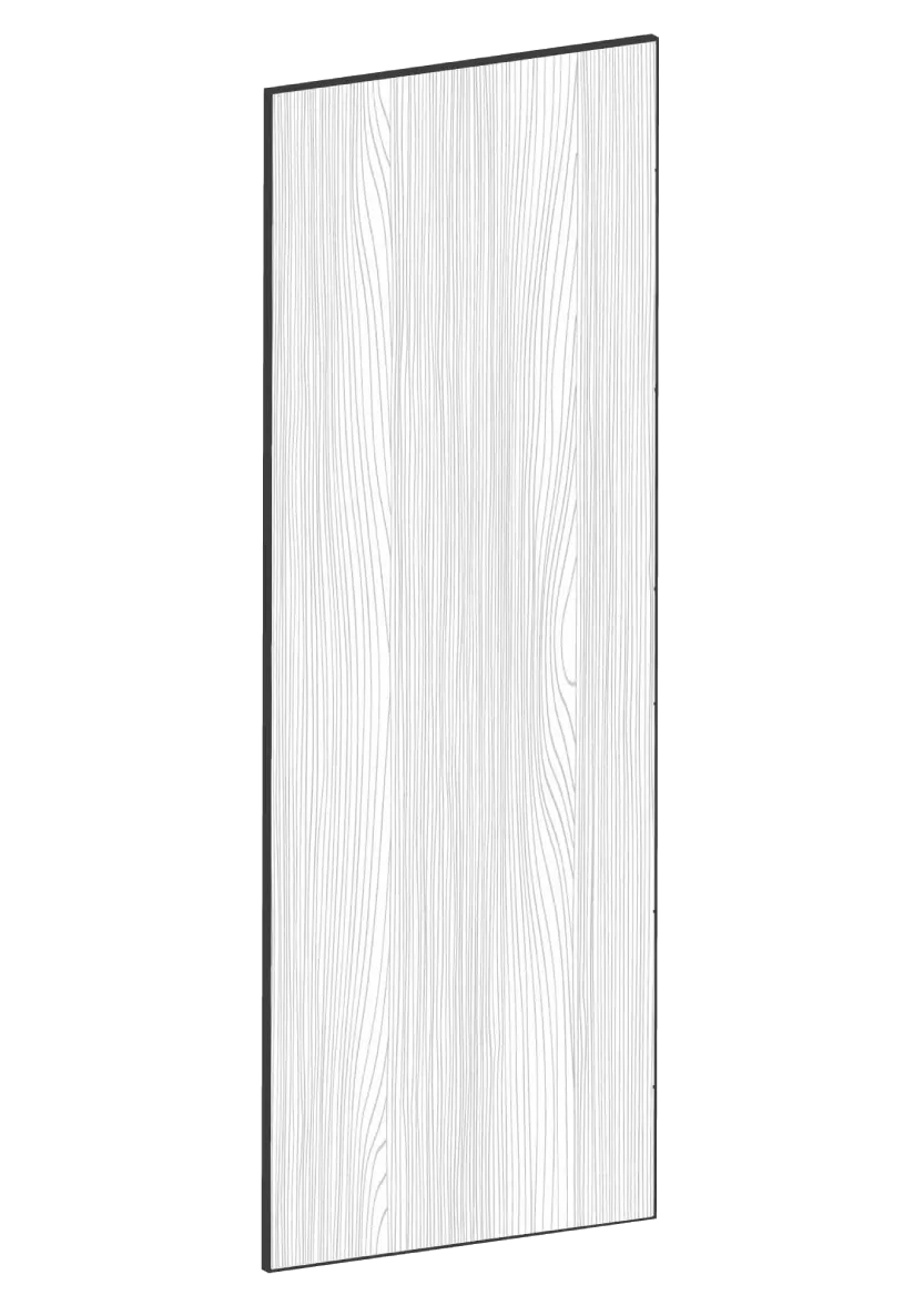 Lucka för väggskåp 30x80 - Flat Oak