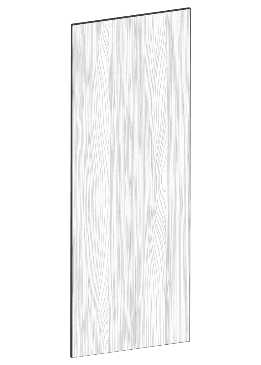 Lucka för väggskåp 40x100 - Flat Oak