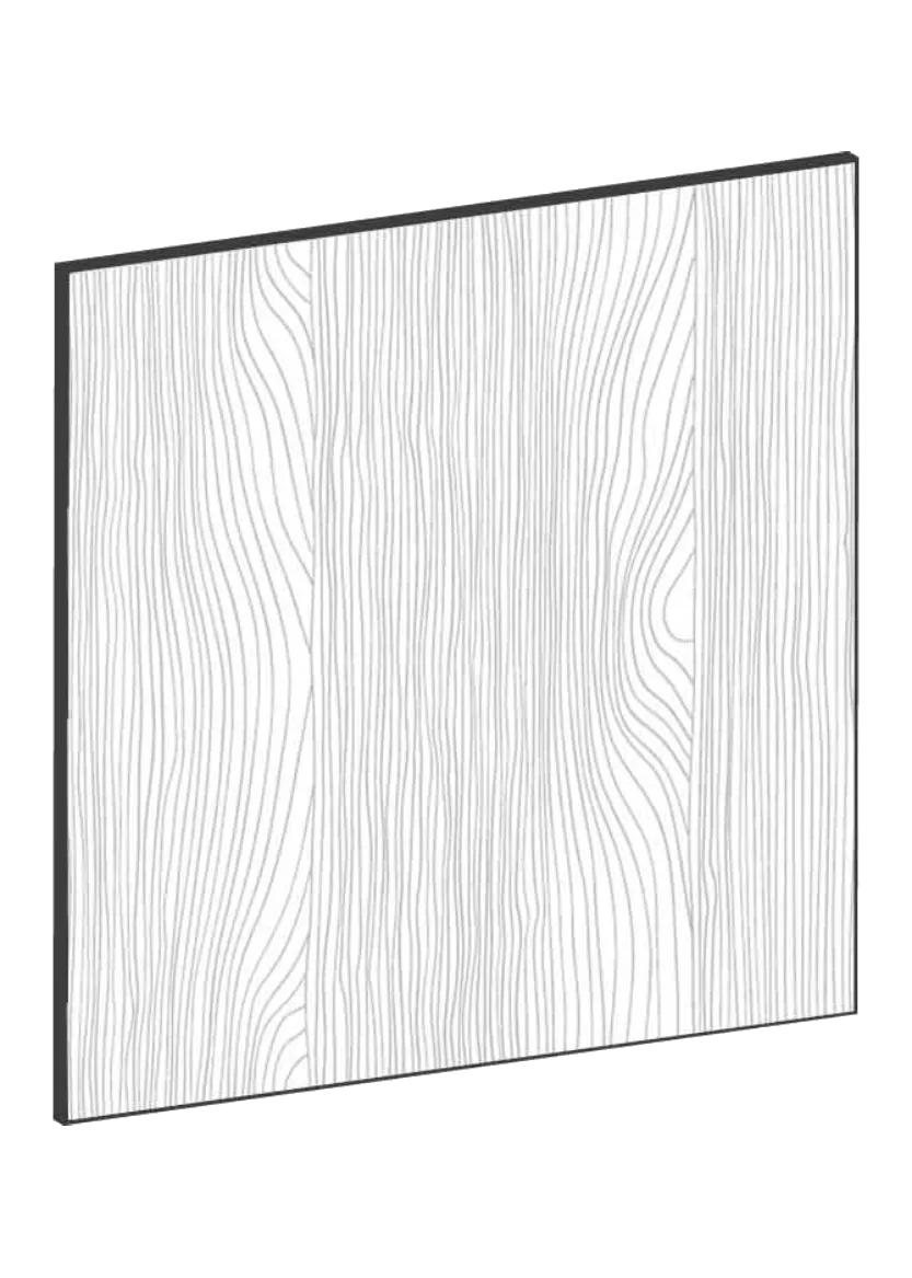 Lucka för väggskåp 40x40 - Flat Oak