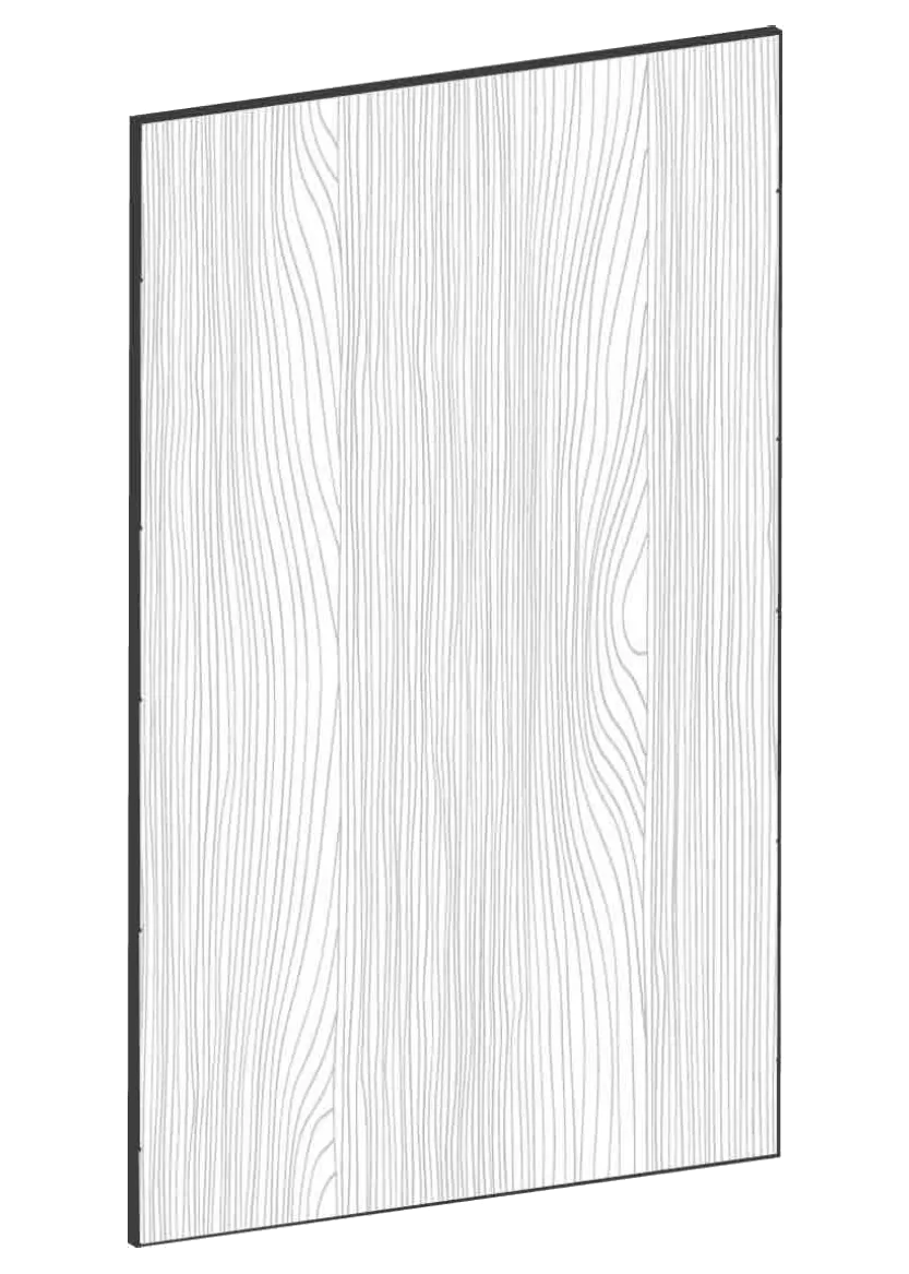 Lucka för väggskåp 40x60 - Flat Oak